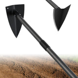 EUIJOIP Garden Hoe 71 Inch Long Handle, Heavy Duty Trenching Hoe with Sharp Edge Blade, Triangle Weeding Hoe for Weeds Removal, Cultivating, Digging, Loosen Soil, Landscaping