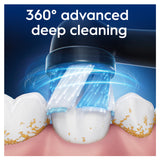 Oral-B iO Ultimate Clean Electric Toothbrush Head, Twisted & Angled Bristles for Deeper Plaque Removal, Pack of 2 Toothbrush Heads, Black