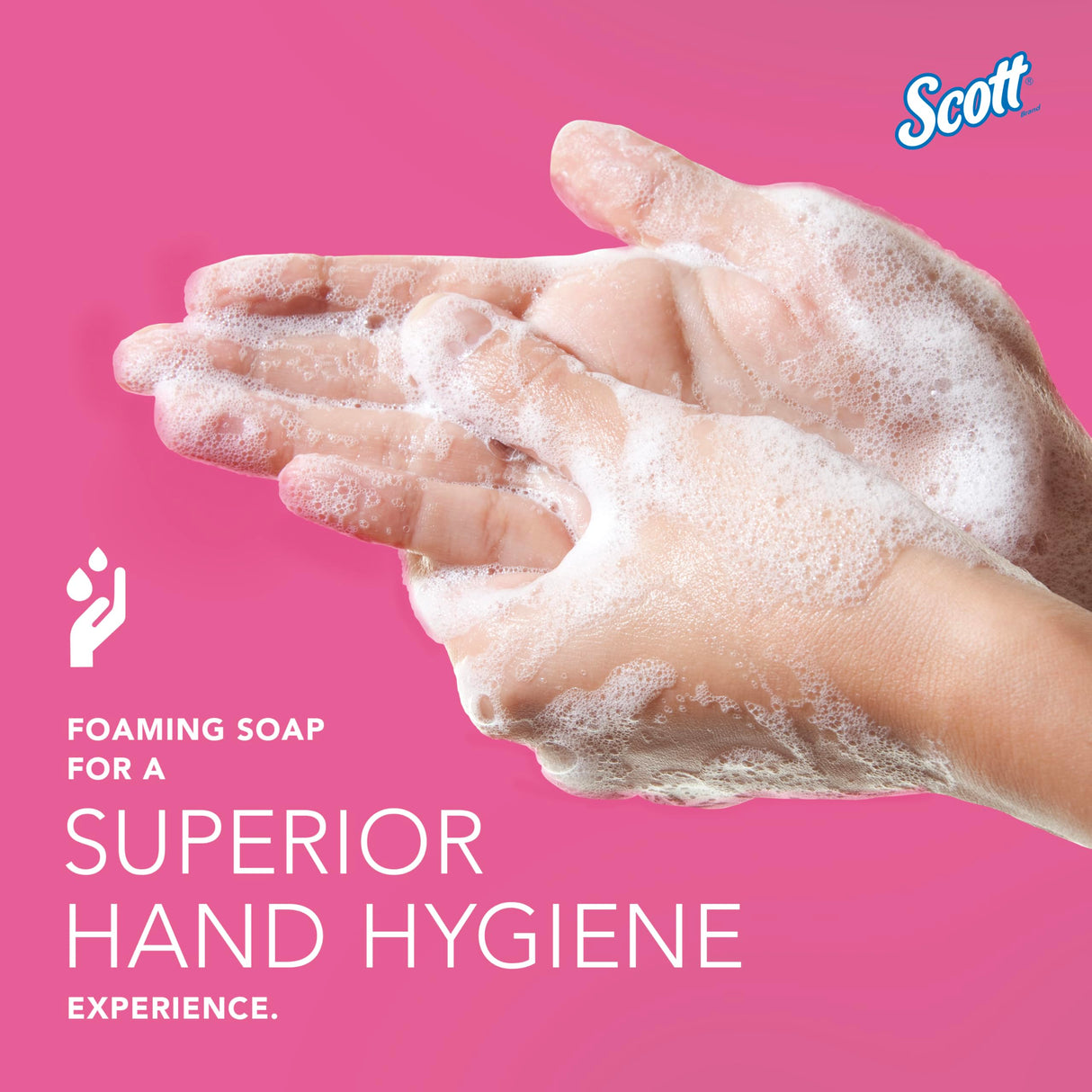 Scott Professional Foam Hand Soap with Moisturizers (91552), 1.0 L, Foaming, Pink, Floral Scent, Manual Refills (6 Bottles)