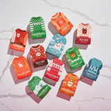 Thoughtfully, Holiday Hot Chocolate Mix Gift Set, Ugly Sweater Cocoa Sampler with 12 Flavored Packets Including Peppermint, Gingerbread, Rocky Road & More, Christmas Gift Box, Set of 12