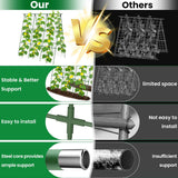 2 Pack Cucumber Trellis 48" L x 48" H, A-Frame Garden Trellis for Climbing Plants Outdoor, Vegetable Trellis for Raised Bed, Support for Squash Pea Zucchini Grape Flowers Tomato