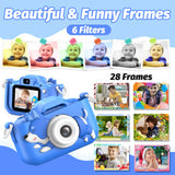 Mgaolo Kids Camera Toys for 3-12 Years Old Boys Girls Children,Portable Child Digital Video Camera with Silicone Cover, Christmas Birthday Gifts for Toddler Age 3 4 5 6 7 8 9 (Dog Blue)