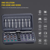 42 in 1 Magnetic Screwdriver, Screwdriver Set, Multi Bit Ratcheting Screwdriver Set with Storage Case Repair Tool Kit for Computer, Eyeglass, Bicycles, Watch, Ring Doorbell, Furniture and DIY