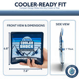Cooler Shock Reusable Prefilled Ice Packs for Coolers & Lunch Boxes - Long Lasting Cold Freezer Packs for Lunchbox, Non-Toxic Gel Ice Pack for Camping, Lunch Bags, Road Trips, 2 Pack (6.5"x7.5")