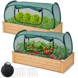 2 Pack Pop Up Mesh Plant Cover-33% Sunblock Garden Covers for Raised Beds