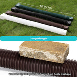 plusgutter Brown 2-Pack Rain Gutter Downspout Extensions Flexible, Drain Downspout Extender,Down Spout Drain Extender, Gutter Connector Rainwater Drainage,Extendable from 21 to 68 Inches