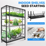 JESLED Indoor Greenhouse with Grow Light, 35.4x13.8x59IN