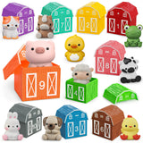 Learning Toys for 1 2 3+ Year Old Toddler,Farm Animals Barn Toy Sorting Toy