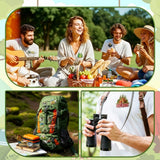Cunno 100 Pcs Camping Pins Funny Outdoors Camp Adventure Brooch Pins Lapel Pin for Camping Adventure Birthday Party Decorations Gift Hat Jacket Clothes Backpacks Decor Accessories