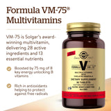 Solgar Formula VM-75, 90 Tablets - Multivitamin with Chelated Minerals - Vitamin A, B6, B12, C, D, E - Biotin, Magnesium, Calcium, Iron, Zinc - Vegan, Gluten Free, Dairy Free, Kosher - 90 Servings