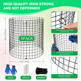 Mwellewm 15Pcs Plant Protectors from Animals Metal Plant Cages for Outdoor Plants Plant Cage & Supports Keep Animal Out Garden Wire Mesh Protection from Rabbit Chicken Squirrel Tree Flower