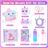 Cherry Tale Unicorn Gifts for Girls Age 6-8, Kids Unicorn Toys Set with Light Up Star Pillow Diary Headband Eye Mask Christmas Birthday Gifts for Little Girls Age 4 5 6 7 8 9 10