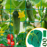 Garden Trellis Netting for Climbing Plants Outdoor, 6.6x26.2 FT Plant Netting for Cucumber, Tomato, 27 Strands Trellis Net with 4x4 Inch Mesh as Vegetable Netting for Grape, Bean