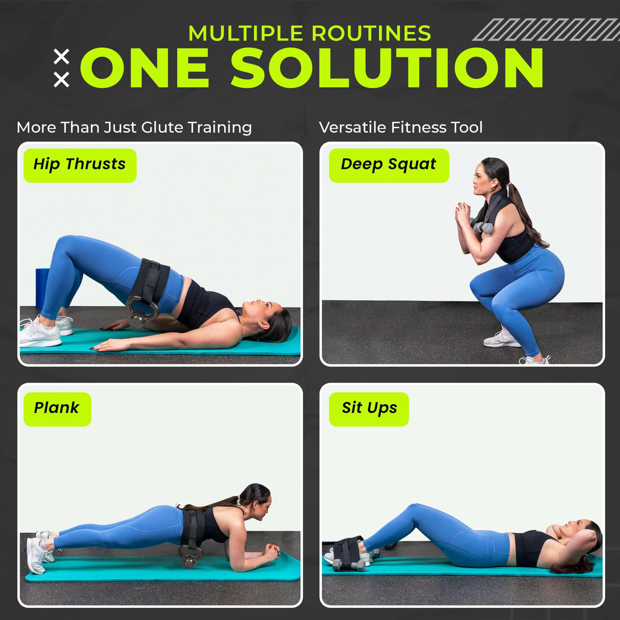 Exercise Hip Thrust Belt – Supports 100lbs – Adjustable, Durable & Slip-Resistant for Dumbbells, Kettlebells & Plates – Glutes Workout Equipment for Home & Gym – Comfortable & Portable Booty Builder