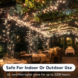 PREXTEX 300 Count Clear Christmas Tree Lights with Green Wire - 60 ft Warm White Twinkle Lights for Indoor or Outdoor Use - Holiday Fairy String Lights for Christmas Trees, Patios, and More