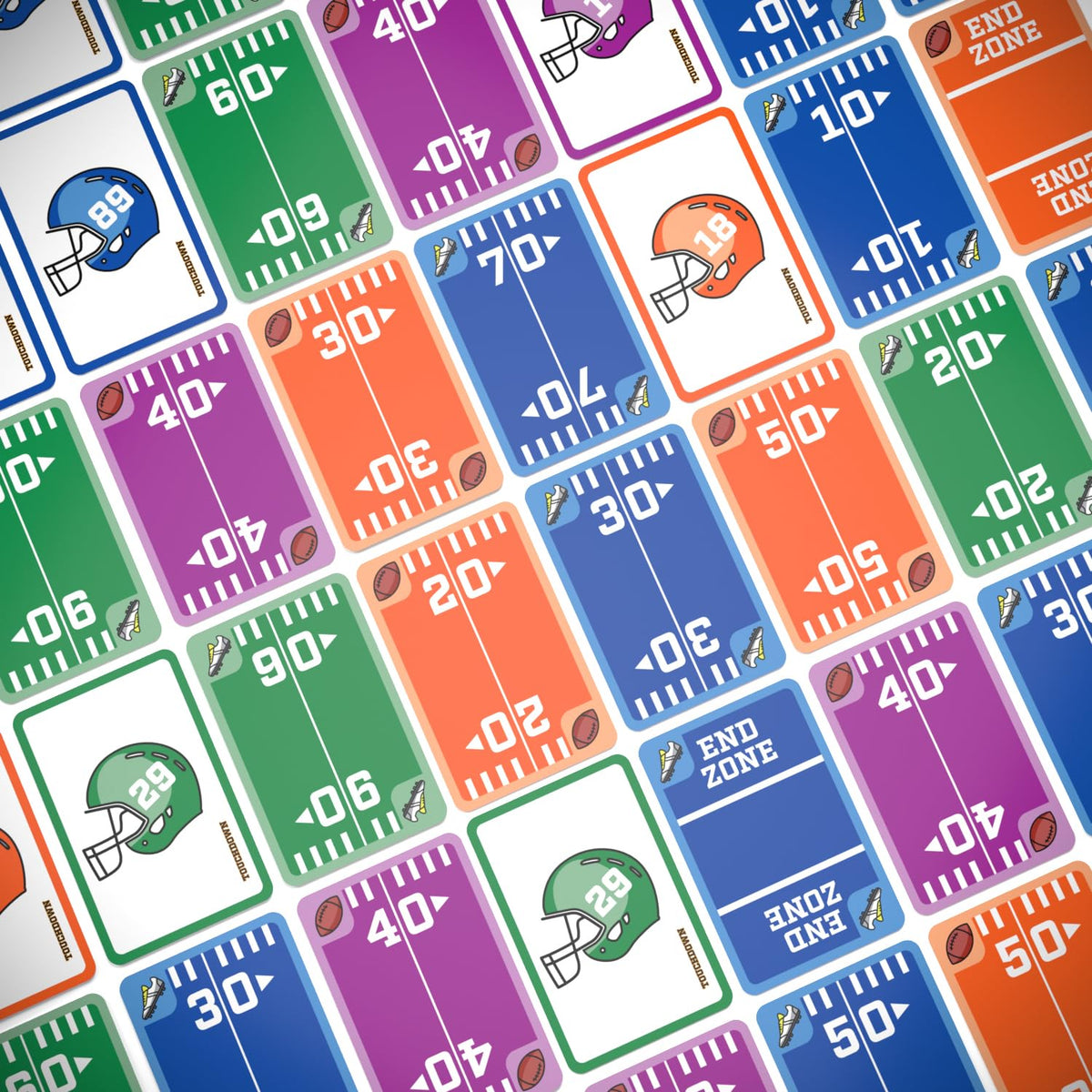 TOUCHDOWN The Card Game - Fast-Paced, Football Themed Card Game that Anyone Can Play, 2-4 Players, Fun Card Games for Adults, Kids, Families and Game Nights, Stocking Stuffers, Football Gifts