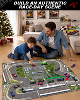 Racing Cars Advent Calendar 2026 for Kids Boys,1:64 Collectible Die-Cast Set, 1:64 Scale 20 Die-Cast Cars, Multi-Team Designs, 4 Racing Track Accessories & Play Map, For Race Fans & Collectors