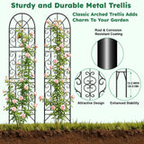 Shomextol 2 Pcs 60" H X 11.8" W Trellis for Climbing Plants Outdoor, Small Metal Garden Trellis for Outside, Sturdy Support Garden Plant Trellis Arch for Rose Cucumber Flower Vine Decor