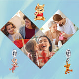 Doyafer 925 Sterling Silver Charms Iron Cool Man Golden Bear Cute Mouse Beads For Women Bracelets Necklace Gifts for Family and Friends 3 Piece/Package Tiger, bear, little pig (Charm Set- B)