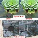 AAGUT Landscape Staples 6 Inch with Gaskets, Galvanized Garden Stakes