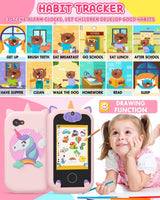 Kids Smart Phone for Girls Unicorns Gifts for Girls Toys 8-10 Years Old Phone Touchscreen Learning Toy Christmas Birthday Gifts for 3 4 5 6 7 8 9 Year Old with 8G Memory Card