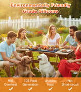 Warming Mat for Food, Food Warming Mat, 10-Second Rapid Heating Silicone Electric Tray, 5 Temperature Settings and 1-4 Hour Adjustable Timer, Foldable Portable Food Warmer, for Gatherings and Parties