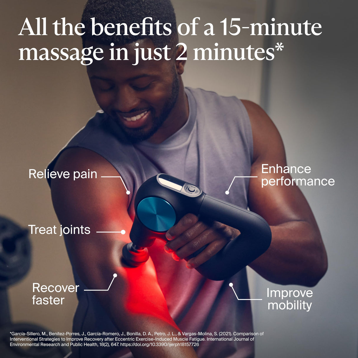 Therabody Theragun PRO Plus - 6-in-1 Deep Tissue Percussion Massage Gun, Handheld Personal Massager for Full Body Pain Relief & Muscle Tension with Biometric Breathwork, Vibration & Heated Attachments