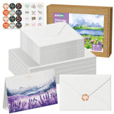 KOVIEDE 50 Pack Foldable Blank Watercolor Cards with Envelopes 4 x 6 Inch, 140lb Heavyweight, 100% Cotton, White, Acid-Free Water color Cards to Paint or Cards Making for Christmas Birthday