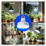 Barrina Orbgrow OG11A Grow Light Bulbs for Indoor Plants, Integrated Dimming & Timing, 5000K 44W(4 x 11W, 400 Watt Equiv), E26 Plant Light Bulb, Full Spectrum for Seeds and Greens, 4 Packs, White