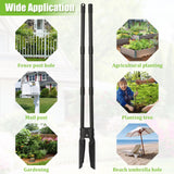 REILEIHODE Post Hole Digger 4.5FT Heavy Duty Hole Digger with Dual Sharp Blades Professional Manual Hole Digger Tool for Gardening Transplanting Fence Installation Construction