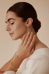 WOWORAMA Dainty Gold Cuff Bracelet for Women, Gold-Plated