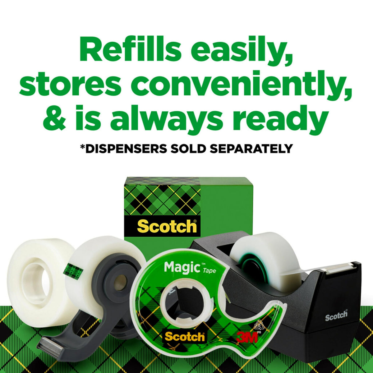 Scotch Magic Tape, Invisible, 12 Rolls