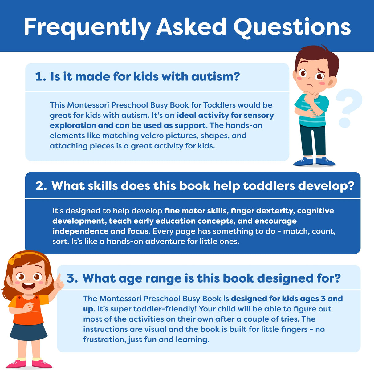 Montessori Preschool Busy Book for Toddlers Ages 3 and Up - Preassembled - Preschool Learning Activities Homeschool Montessori Toys - 3 Year Old Boy Gift - 3 Year Old Girl Christmas Birthday Gift