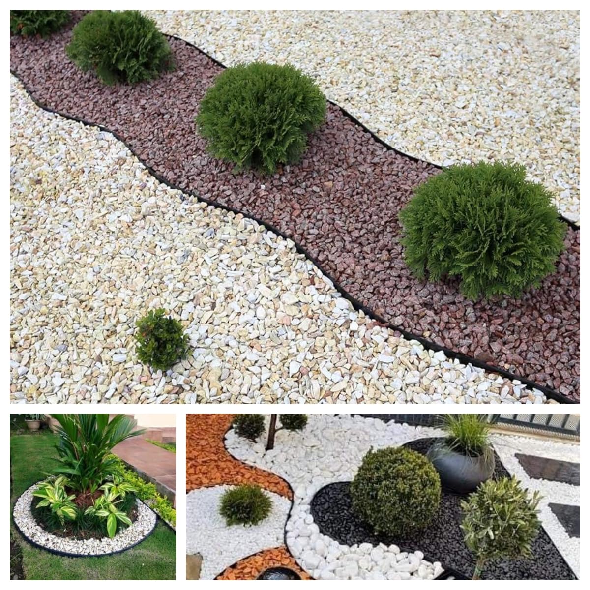 No Dig Durable Garden Landscape Edging Kit, 2" Tall Black Plastic Lawn Border for Landscaping, Flower Gardens, Lawn (100FT+ 120pcs Anchoring Spikes, Black)