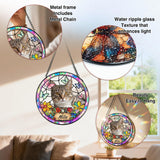 Personalized Pet Stained Glass Suncatcher, Dog Cat Memorial Window Hanging, Sympathy Bereavement Potrait Photo Gift for Loss of Pet, Remembrance Gift for Cat Dog Lovers