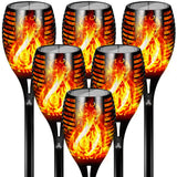 Otdair 43" Solar Torch Lights Outdoor with Flickering Flame for Halloween