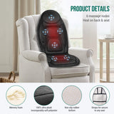 Snailax Memory Foam Vibration Back Massager with Heat, Massage Seat Cushion with 6 Vibrating Motors and 2 Heat Levels, Massage Chair Pad, Seat Massager for Home Office use