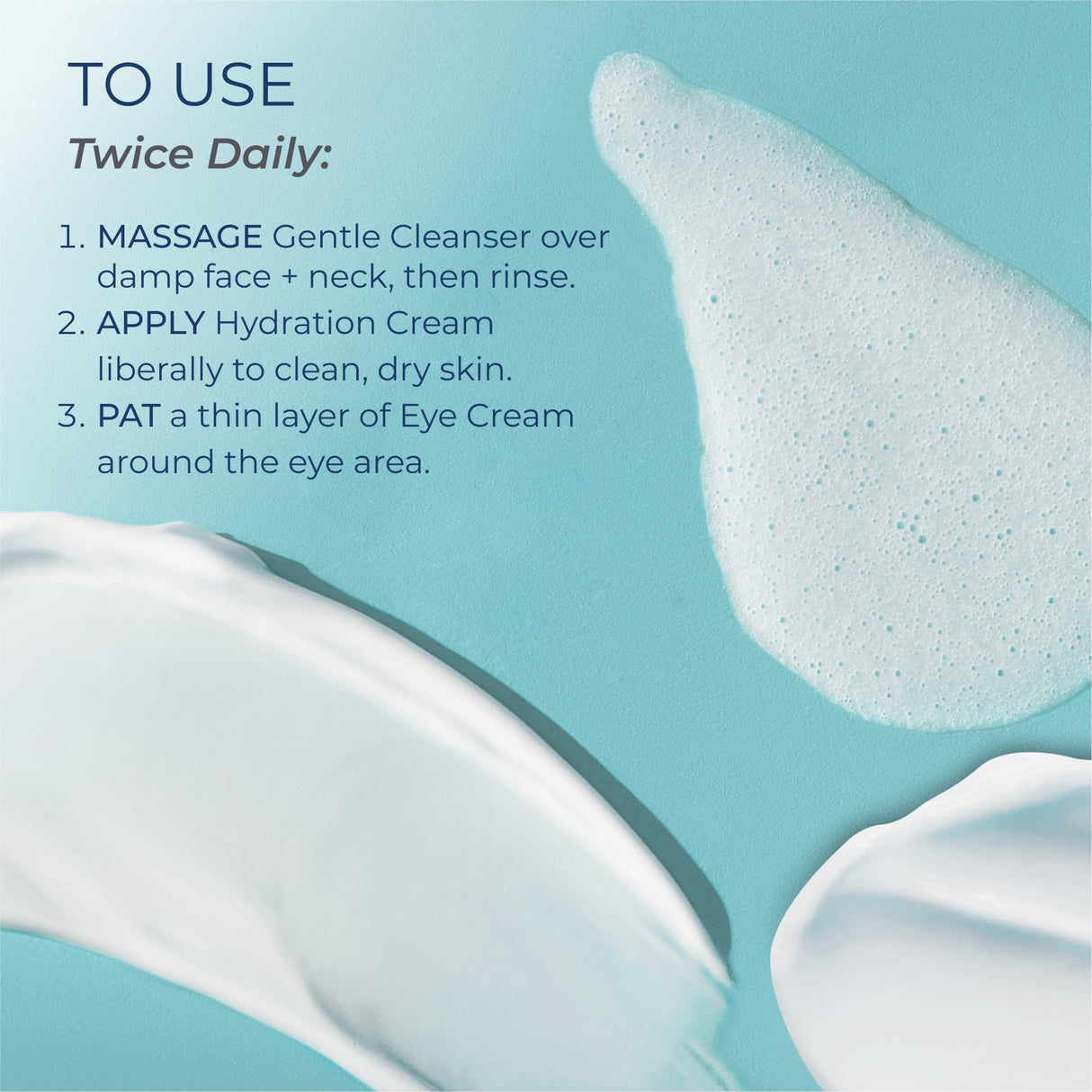 Kind Science 3-Piece Skin Care Set, Gentle Cleanser, Hydration Cream, Eye Cream - Essential Anti Aging Trio - Anti Aging Skin Care Set for Women - Paraben, Dye & Fragrance Free, Cruelty Free