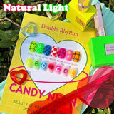 Double Rhythm 28Pcs 0.5Oz Gel Nail Polish Set Same Color Same Bottle Soak Off Gel Polish Kit Nail Art Manicure Salon DIY at Home for Women (Candy Neon Collection-T24-6)