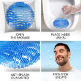 Urinal Screen Deodorizer (36 Pack) - Urinal Cakes Pads - Fresh 3d Wave Anti-Splash - Odor Protection for Toilets in Bathroom Restaurant Office Stadium School with Free Gloves - 36pcs Blue Ocean Breeze
