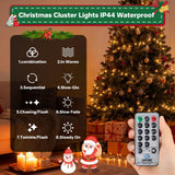 Christmas Lights Plug-in 52FT 800LEDs Cluster String Lights Indoor Outdoor