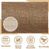 Riakrum 3 Pcs 48 Inch X 90 ft in Total Erosion Control Blanket Burlaps Netting Mesh Burlap Erosion Control Liner Blanket Burlap Loose Weave Planter Liner Roll for Raised Bed Soil Saver