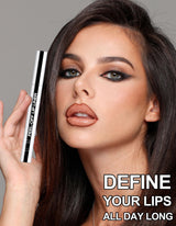 Erinde 3PCS Peel Off Lip Liner Stain, Long Lasting Tattoo Lip Liner with Tweezer, Matte Finish Peel Off Lip Stain, Waterproof Transfer Proof Lip Stain Peel Off, Non-Stick Cup Nude Lip Stain Lipliner