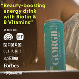 GORGIE Tropical Variety, Sugar-Free Natural Energy Drink Sparkling, Healthy Energy Drinks - Green Tea, Biotin, B Vitamins -150mg Caffeine, Vegan, & Low Calorie (Pack of 12)
