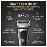 Braun Series 9 PRO+ Electric Shaver, Shaving Kit with 5 Pro Shave Elements and ProComfort Head, SmartCare Center