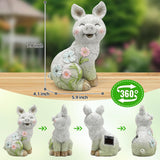 Leekung Solar Pig Statues Garden Decor,Outdoor Statue Sculpture with Led Lights,Solar Garden Decorations Pig Figurines for Patio,Balcony,Yard,Lawn,Unique Housewarming Birthday Gifts for Mom Women