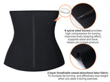 YIANNA Latex Waist Trainer for Women Tummy Control Zipper Underbust Waist Cincher Corset Hourglass Body Shaper Sport Girdle, YA2219-Black-M