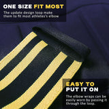 TAVIEW Elbow Wraps for Weightlifting (1 Pair), 47" Elastic Elbow Support & Compression Powerlifting, Fitness, Cross Training & Gym Workout, Elbow Straps Weight Lifting