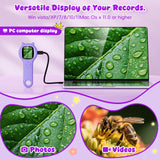 Microscope for Kids - Mini Pocket Handheld Microscope for Toddlers-STEM Educational Science Kit Toys for Christmas Birthday Gifts Toys for 5 6 7 8 9 10 11 12 Year Old Girls（Purple）