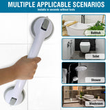 Grab Bars for Bathtubs and Showers, Heavy Duty Shower Handle 2 Pack 16 Inch Suction Cup, Removable Bar Bath Handrails for Seniors and Elderly Handicap, Bathroom Safety Grips No Drilling Waterproof